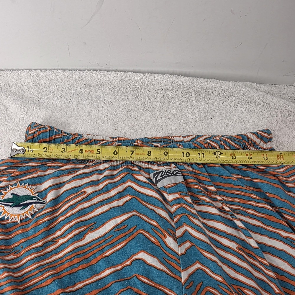 Vintage Miami Dolphins Zubaz Men's XL Pants NFL Zebra Stripes Drawstring USA - Picture 11 of 13